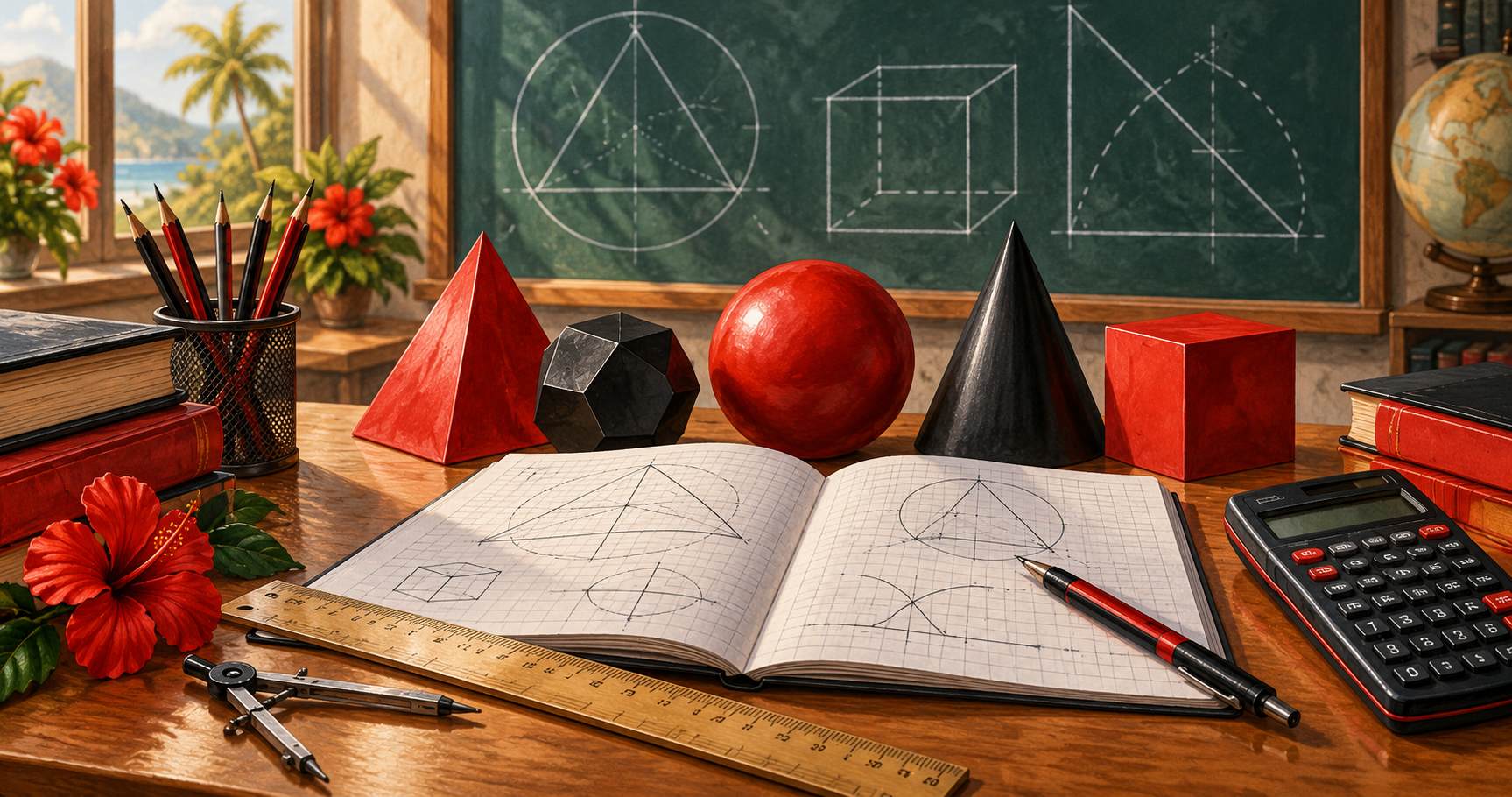 Trinidad and Tobago: mathematics moves into the spotlight — conceptual editorial illustration